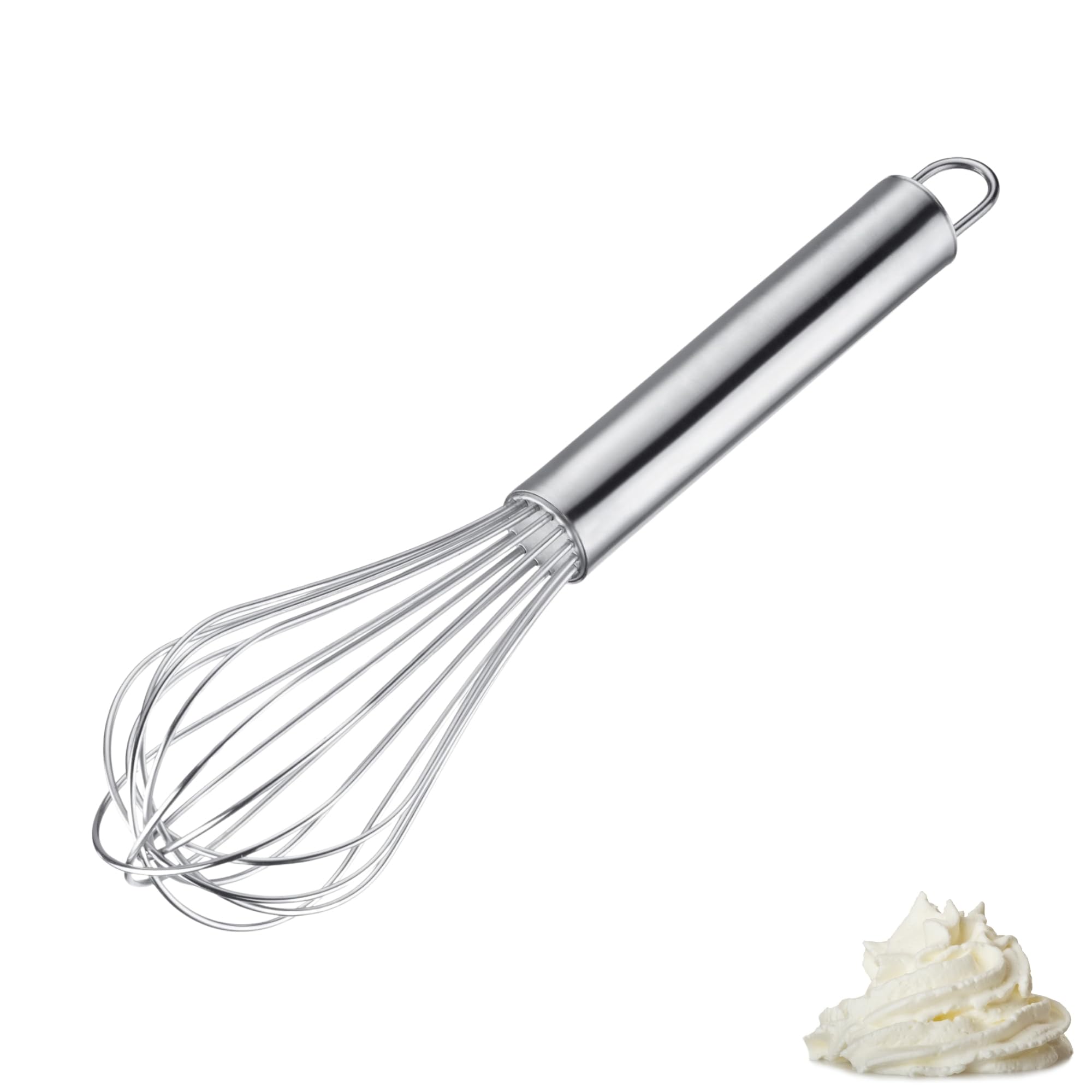 Westmark Pro Stable Stainless Steel Whisk for Eggs, Dough & Sauces, Practical Whisk for Beating, Stirring & Mixing, Silver, 28 cm