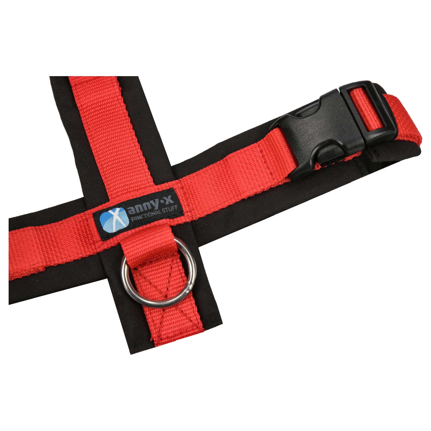 anny-x Brustgeschirr Fun schwarz rot - Gr. M