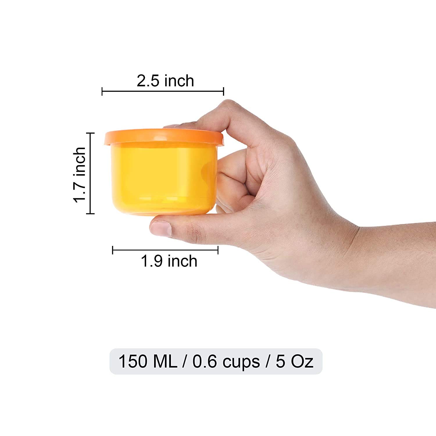 6 Mini Airtight Containers - Food Storage & Lunch Boxes -4