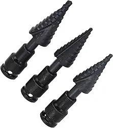 Acouto Conjunto de Brocas Passo de 3 Unidades - 2 Flautas Haste Hexagonal Em Espiral e Brocas Retas para Marcenaria Versátil e Metalurgia