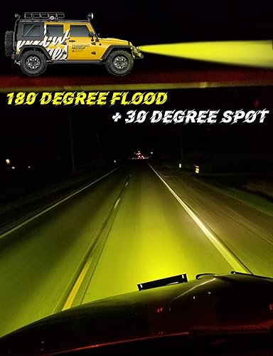 Miniatura 2 de Barra de luz LED, 12 pulgadas, color amarillo, 100 LED, barra de luz para parachoques todoterreno, compatible con camiones, ATV, motocicleta, barco