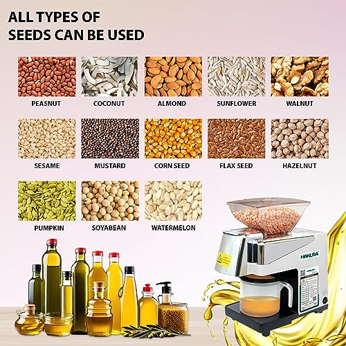 Image of HAKURA H2O-2B Comfort Oil Extractor Oil Maker Press Machine For Home 560 Watts (White)