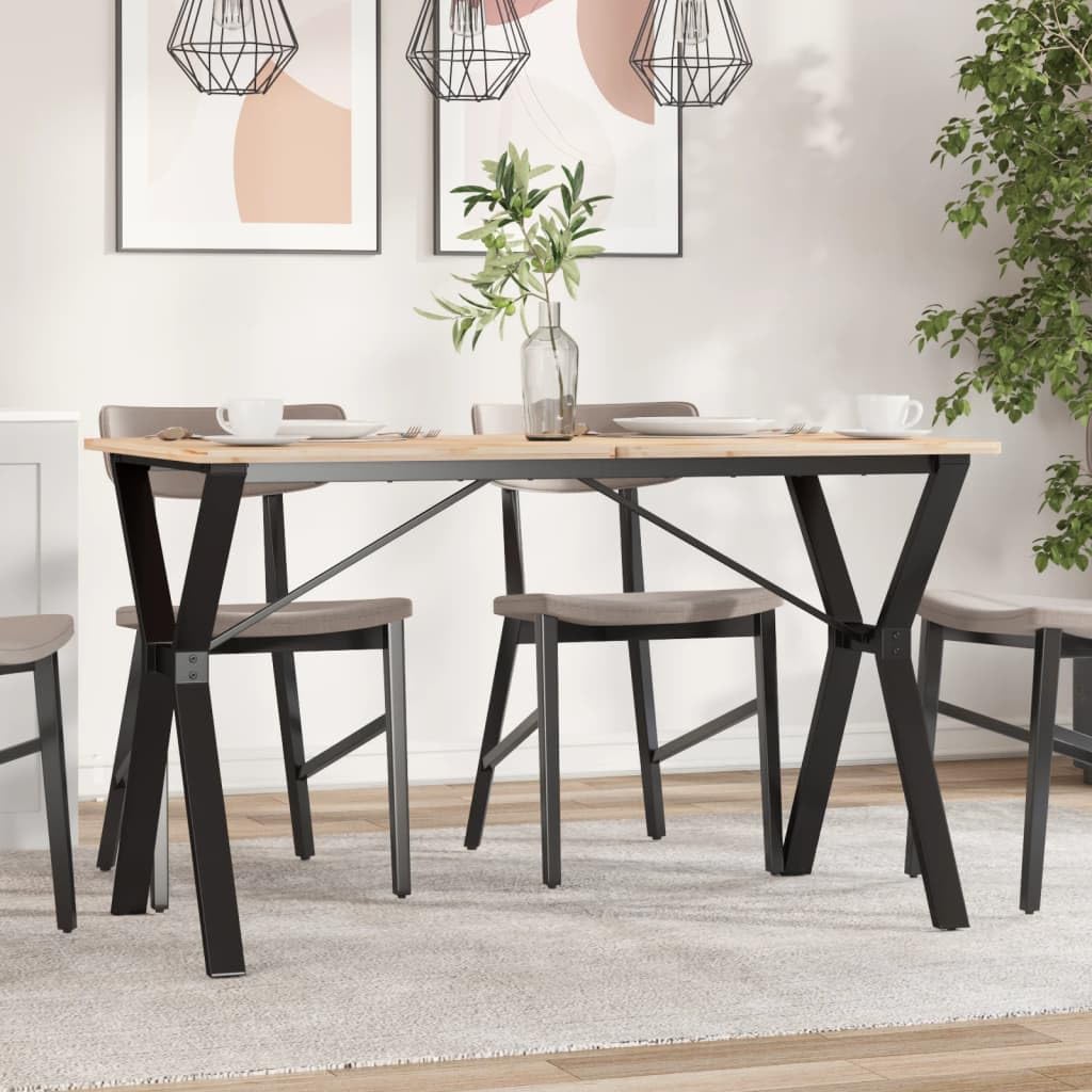 vidaXL Patas de Mesa de Comedor Estructura Y Acero 120x60x73 cm, Pata de Mesa Auxiliar, Pata de mesita Auxiliar, Pata de Mesa de Metal