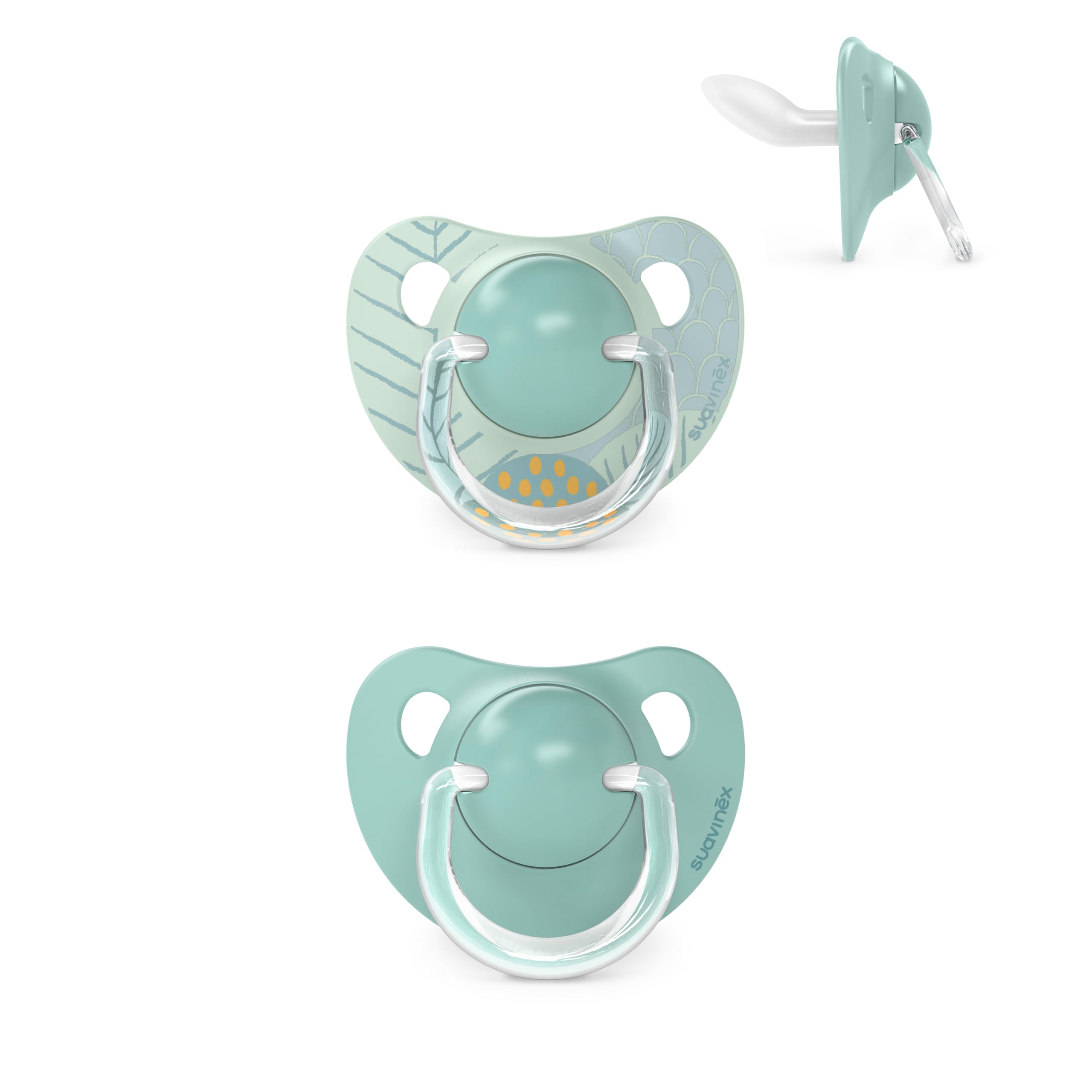 Suavinex, Pack de 2 Chupetes con Tetina Anatómica de Silicona SX Pro, para Bebés +18 Meses, Tetina más Plana y Flexible, Dreams Azul