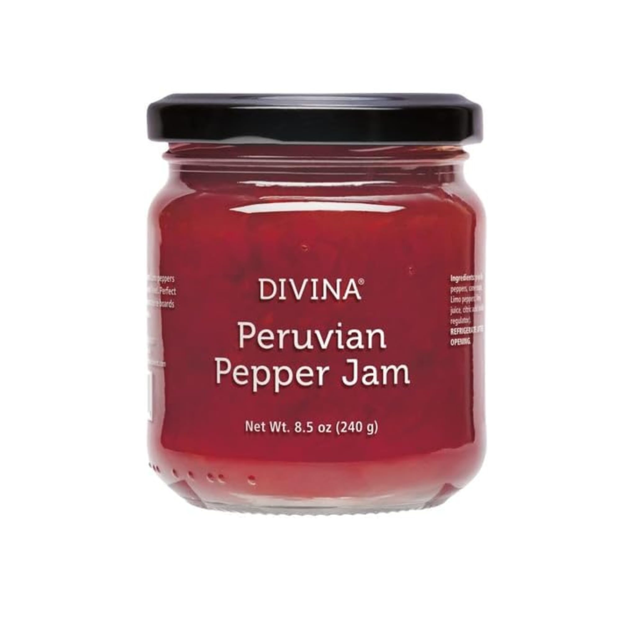 DIVINA Peruvian Pepper Jam, Vegan, 8.5 ounce (240gr)