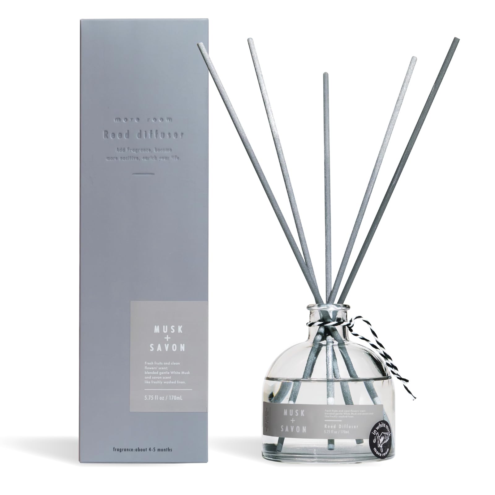 モアルーム ディフューザー ホワイトムスク & サボン 170mL ルームフレグ…