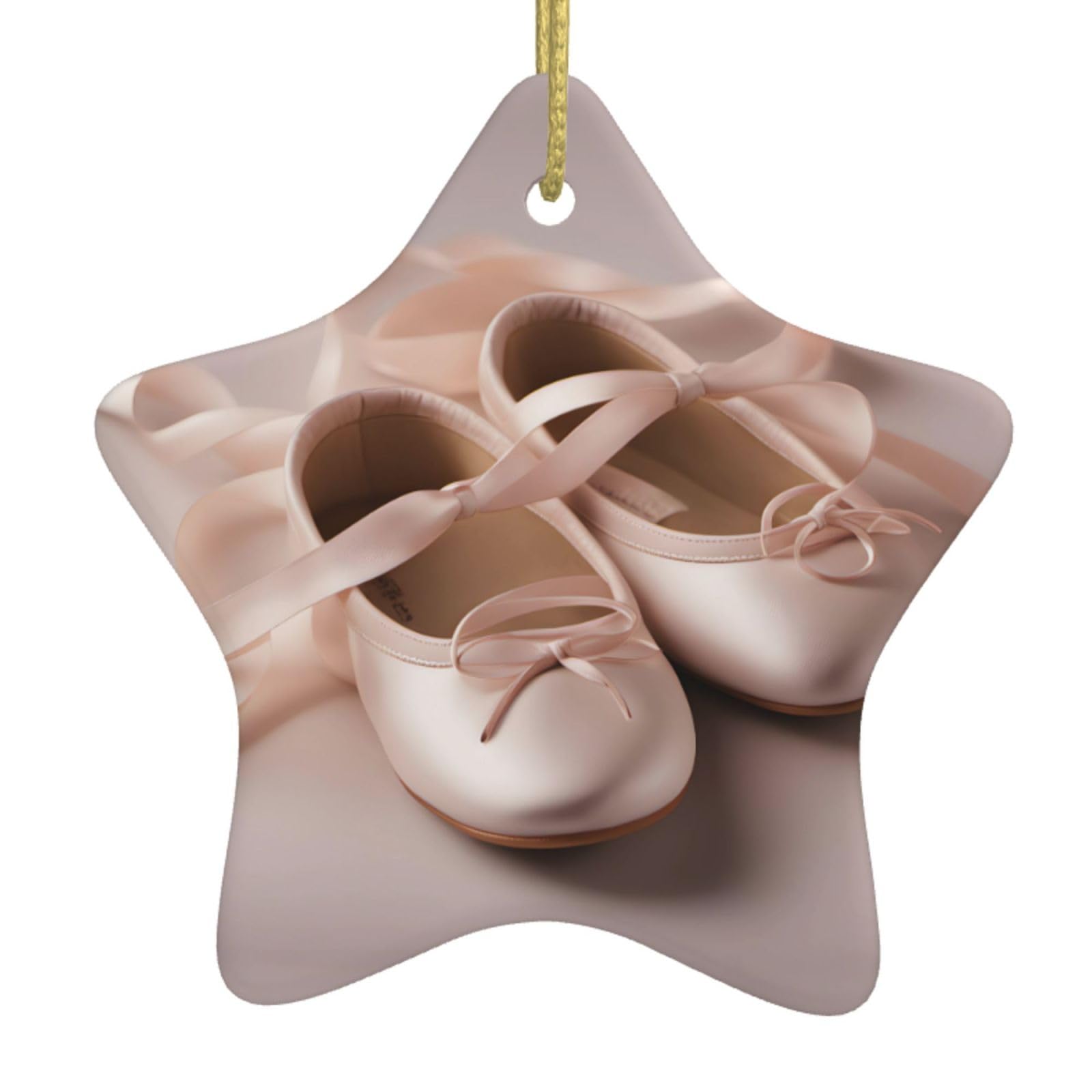 Christmas Tree Ceramic Hanging Star Pendant Yyhwhjde Ballet Shoes Prints Decoration Malls, Supermarkets, Shops