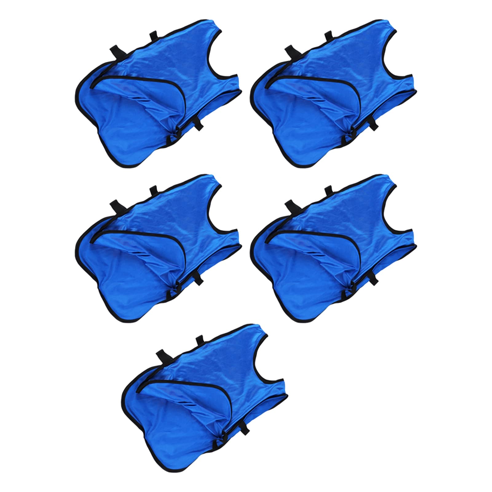 Tomantery Training Vests for Children, 5pcs Polyester Sports Fabric Pinnes Breathable for Outdoor Activities (Dark Blue)