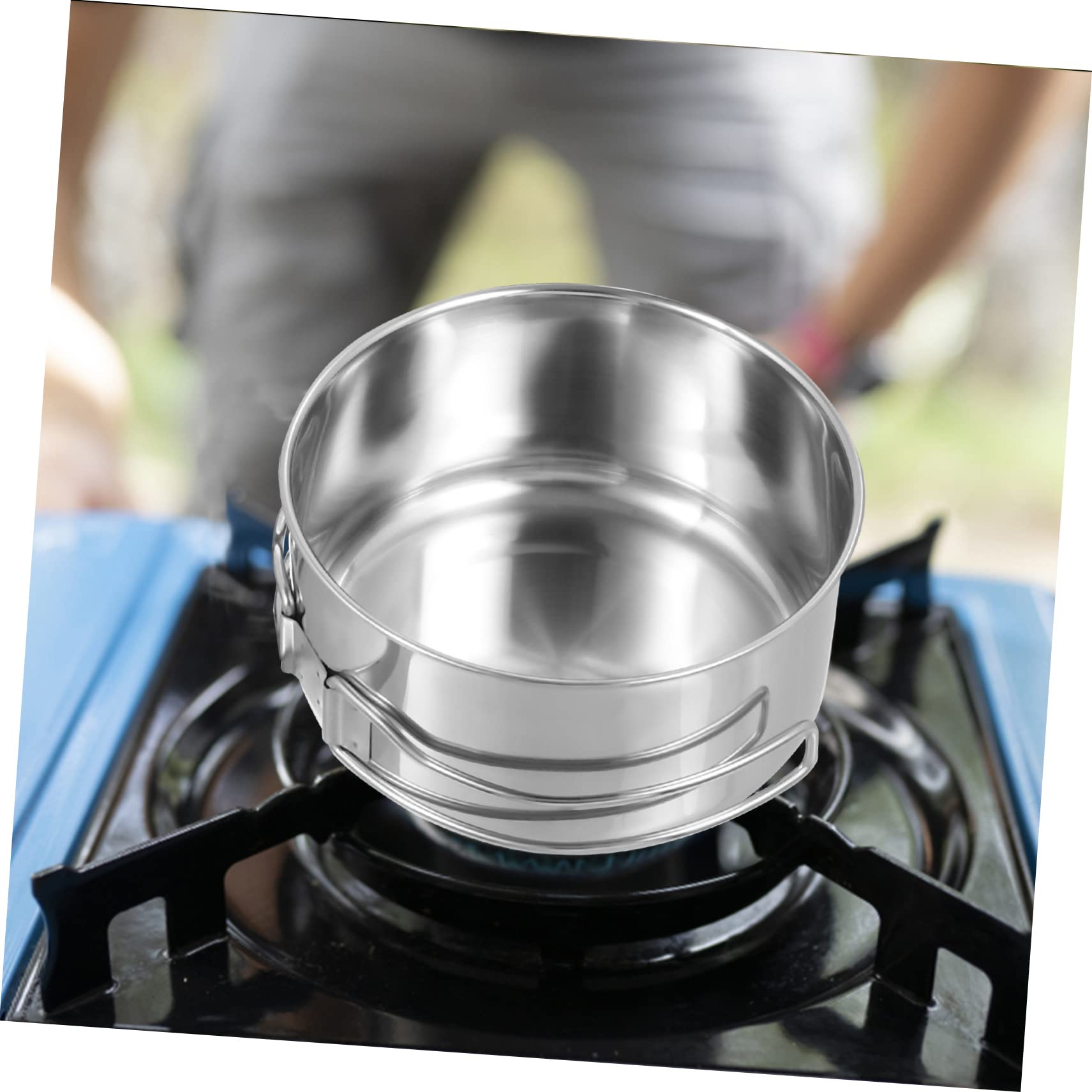 BESTonZON Marmite De Camping Poêle Poêles De Camping Portables Poêles Empilables pour Pique- en Camping Casseroles De Camping Ustensiles De Cuisine De Camping Poêle De Camping