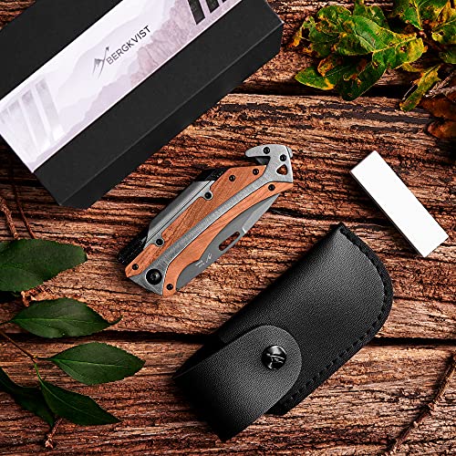 BERGKVIST K30 Plus 5-in-1 Folding Knife (Two-Handed Knife) - Outdoor Pocket Knife with Glass Breaker, Belt Cutter, Fire Starter & Torch - Allowed in Germany - Image 6