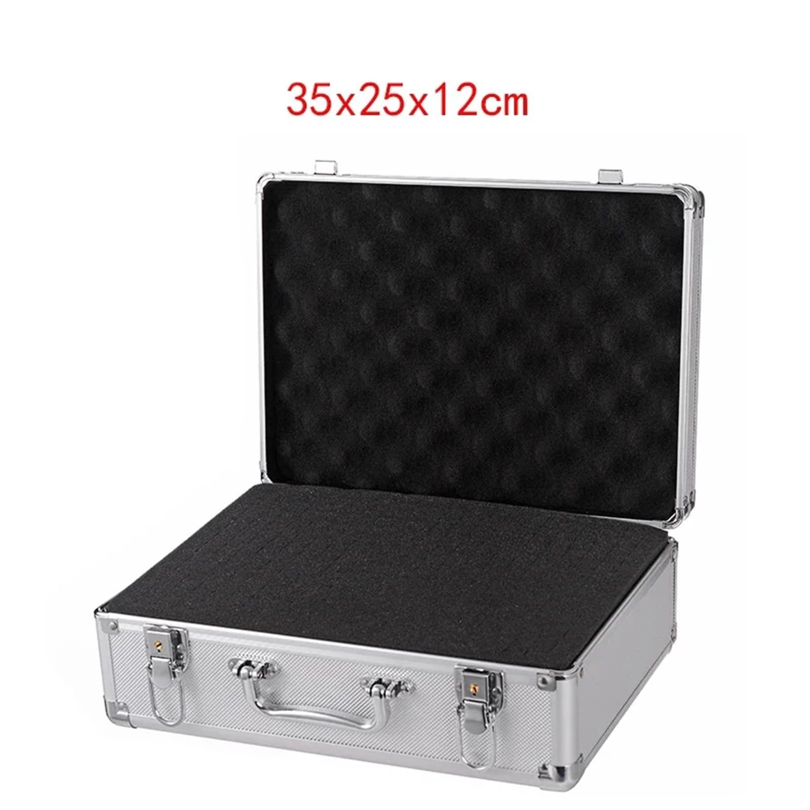 Aluminium Aktentasche ToolBox Tragbare Aluminium-Sicherheitsausrüstung, Werkzeugkasten, Instrumentenkoffer, Aufbewahrungsbox, Koffer, schlagfester mit Schwamm