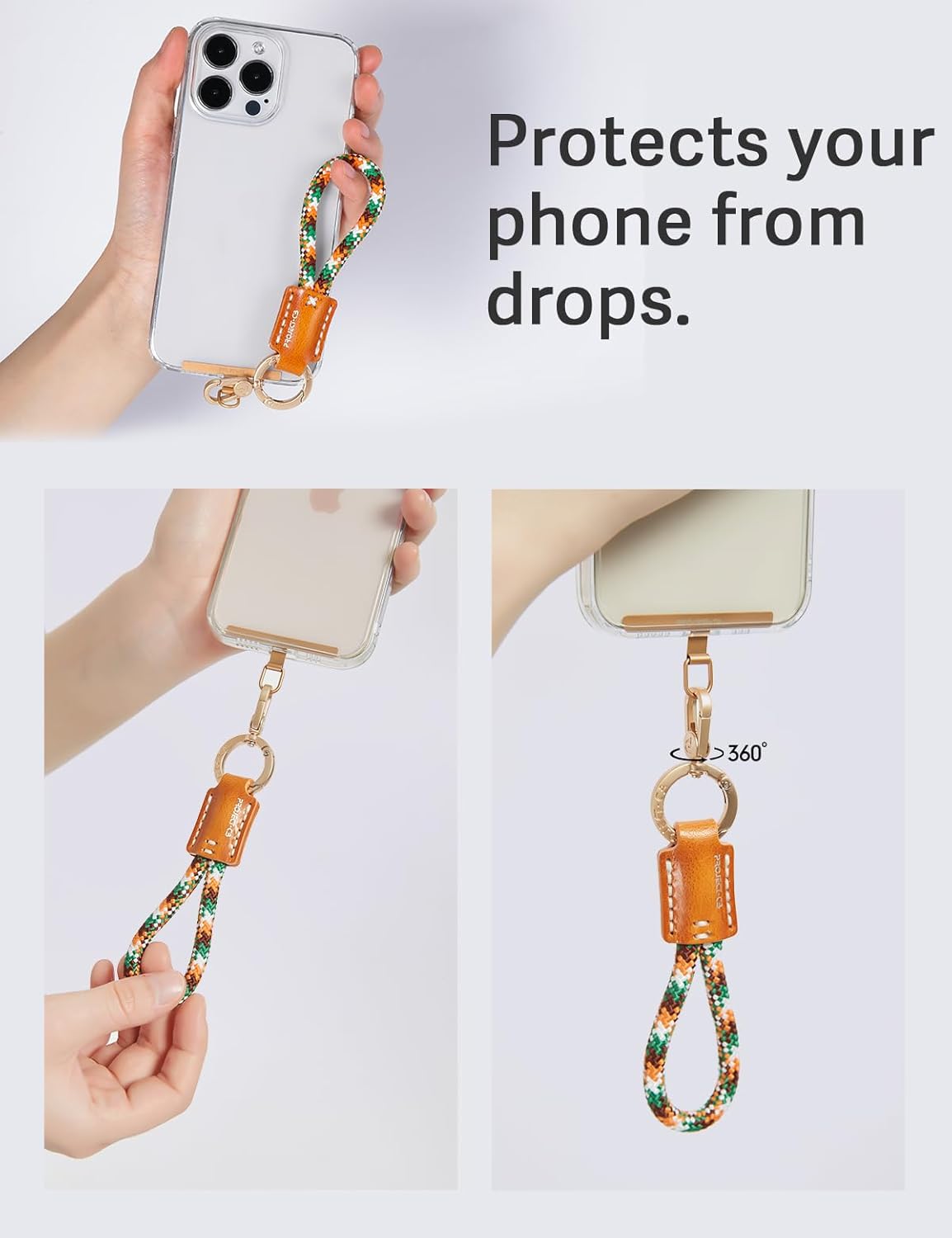 project-cb Phone Finger Ring Strap 1,Phone Tether Tab 2,Phone Lanyard,Phone Strap,Key Chain,Key Ring 2,Charms for Phone Case,Phone Accessories(Green-G) - Image 4