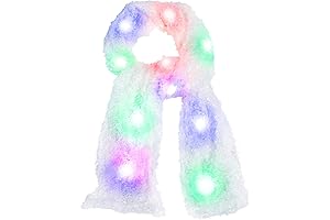 Luwint Colorful LED Flashing Plush Scarf - All The Rave In One