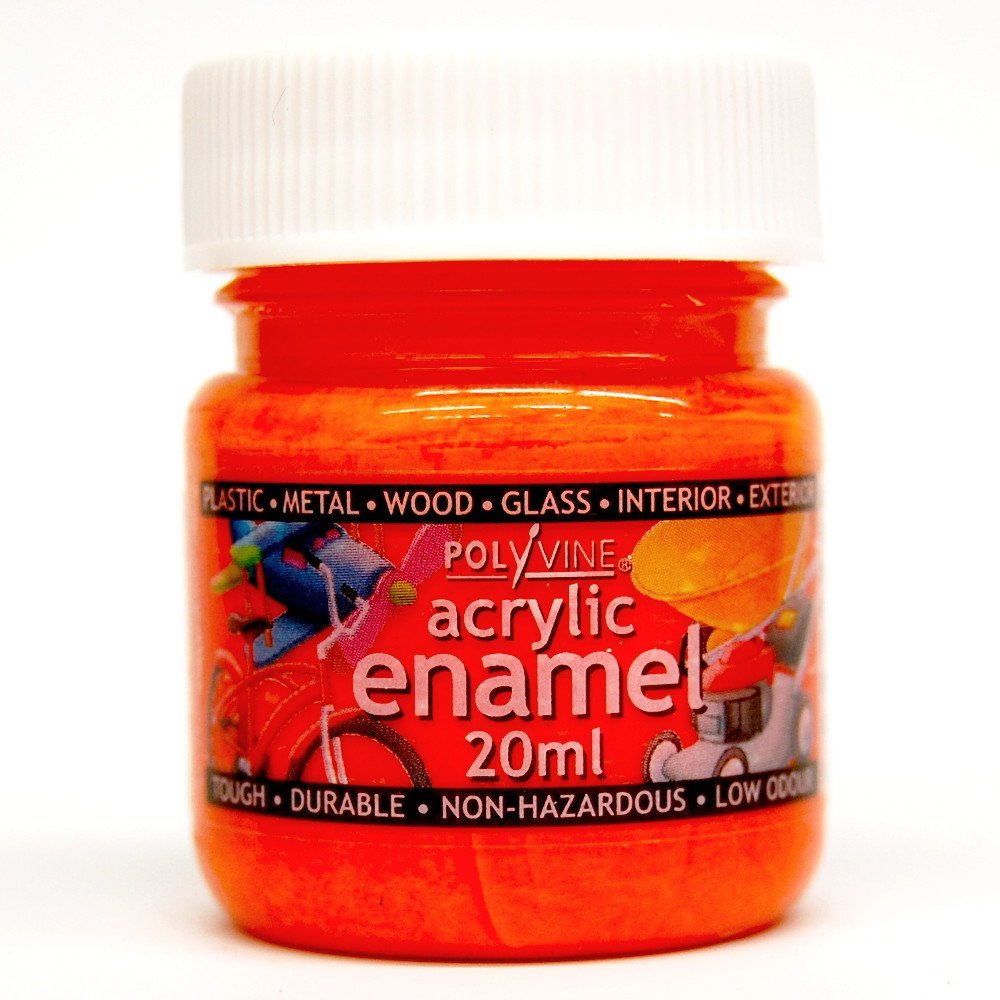 Polyvine Orange 20Ml 20Ml Acrylic Enamel Paint Orange