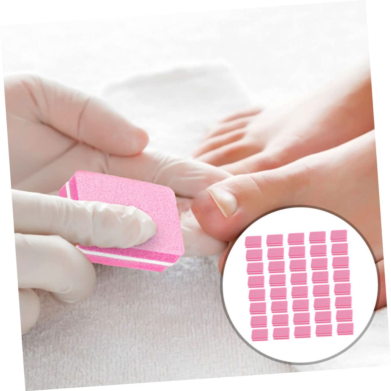minkissy 250piezas Limas De Esponja Para Uñas Archivos De Pulido De Manicura y Pedicura Herramientas De Belleza Para Uñas Acrílicas y Naturales Compacto y Diseño Portátil