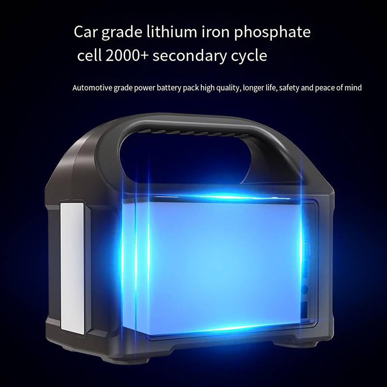 Centrale électrique Portable 100 W, Batterie de Secours au Lithium 76,8 Wh, générateur Solaire (Panneau Solaire Non Inclus), Prise Secteur à Onde sinusoïdale Pure 110 V/220 V pour