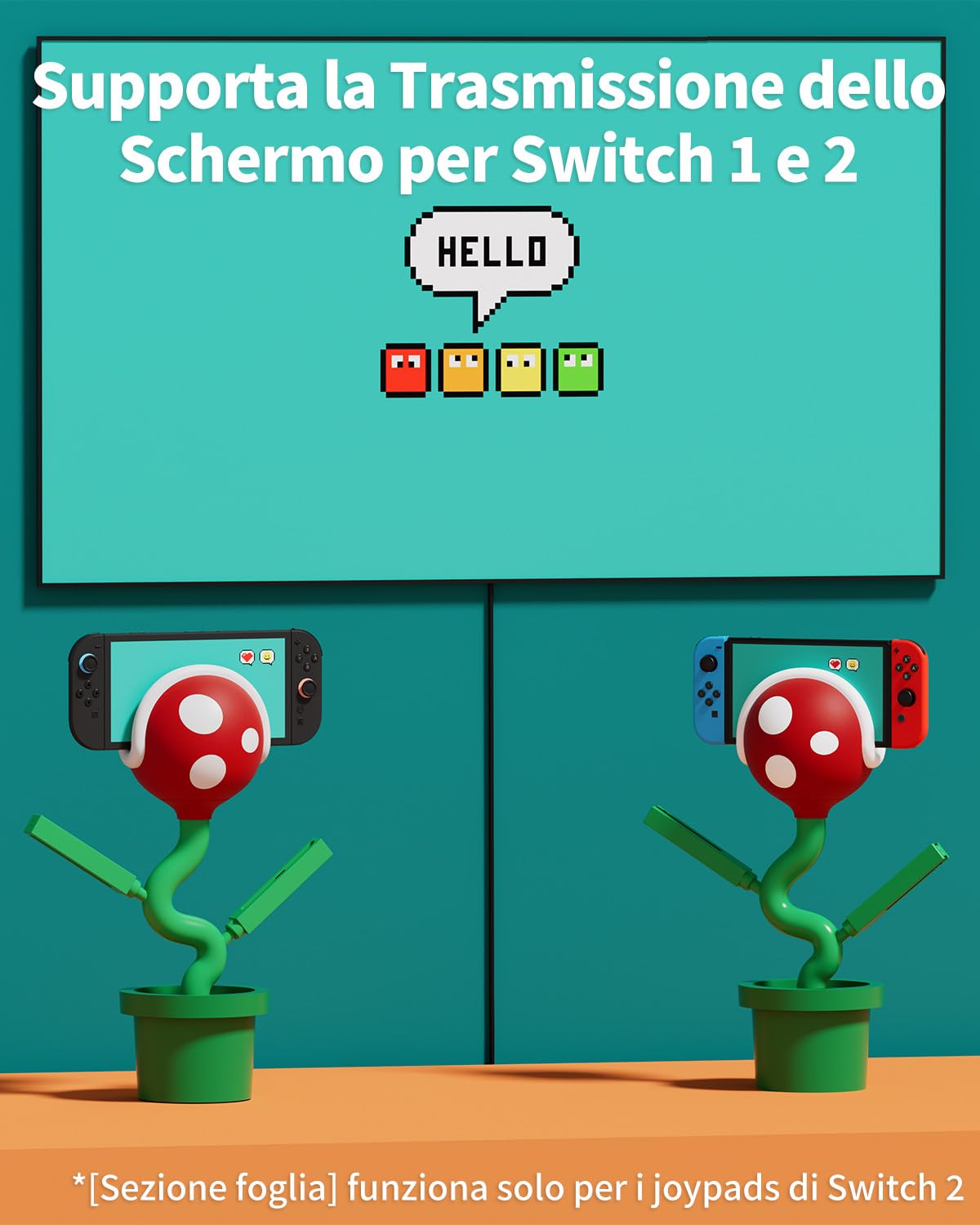 Dock Switch 2 TV Compatibile con Nintendo Switch 2 Docking Station, Base di Ricarica per Switch2/Joypad, Supporto Piranha2 con Porte HDMI 4K 60Hz/USB 2.0/USB-C Ricarica Rapida PD
