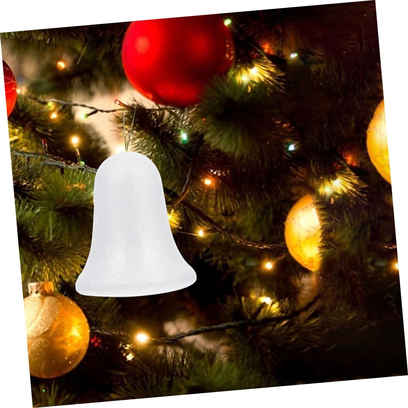 6pcs Christmas Foam Jingle Bells DIY Ornaments Tree Decor Lightweight Craft Material for Festive