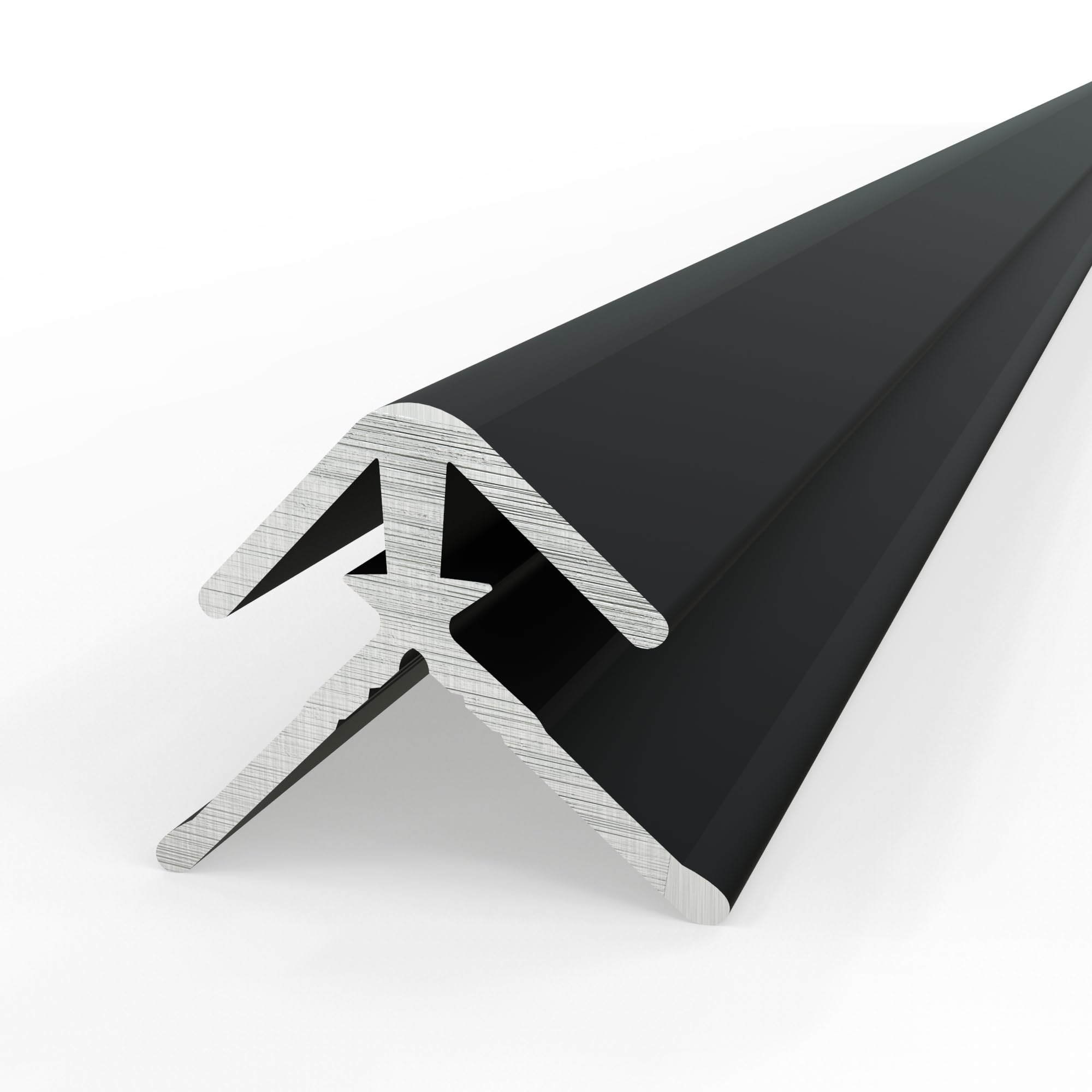 AUPROTEC Aluminium Profil Außeneckprofil Schwarz 200cm Eckverbinder Alu Eckprofil Verbindungsprofil für 3mm Duschrückwände Wandverkleidung Profilleisten für Küchenrückwand