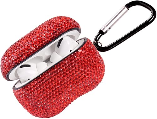 Funda moderna de lujo para AirPods 2020, con diamantes de imitación y llavero, funda protectora de cristal premium a prueba de golpes, para carga de