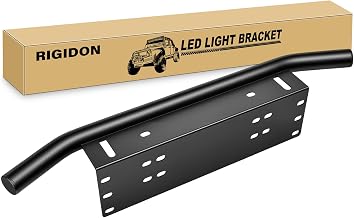 RIGIDON Universal Mounting Bracket Bull Bar Bumper, Offroad LED Bar Support, Aluminum Alloy Black Plate Support Kit, for Car SUV UTE ATV 4x4 Vehicles
