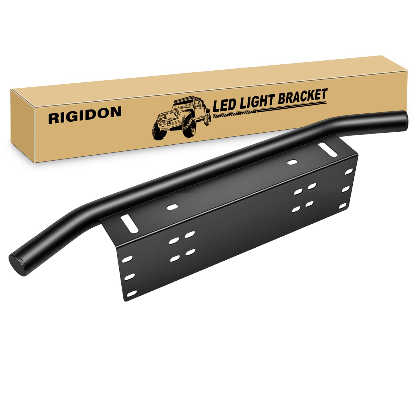 RIGIDON staffa di montaggio universale bull bar paraurti, supporto barra led fuoristrada, Lega di alluminio piastra di supporto nero Kit, per Auto SUV UTE ATV 4x4 Veicoli