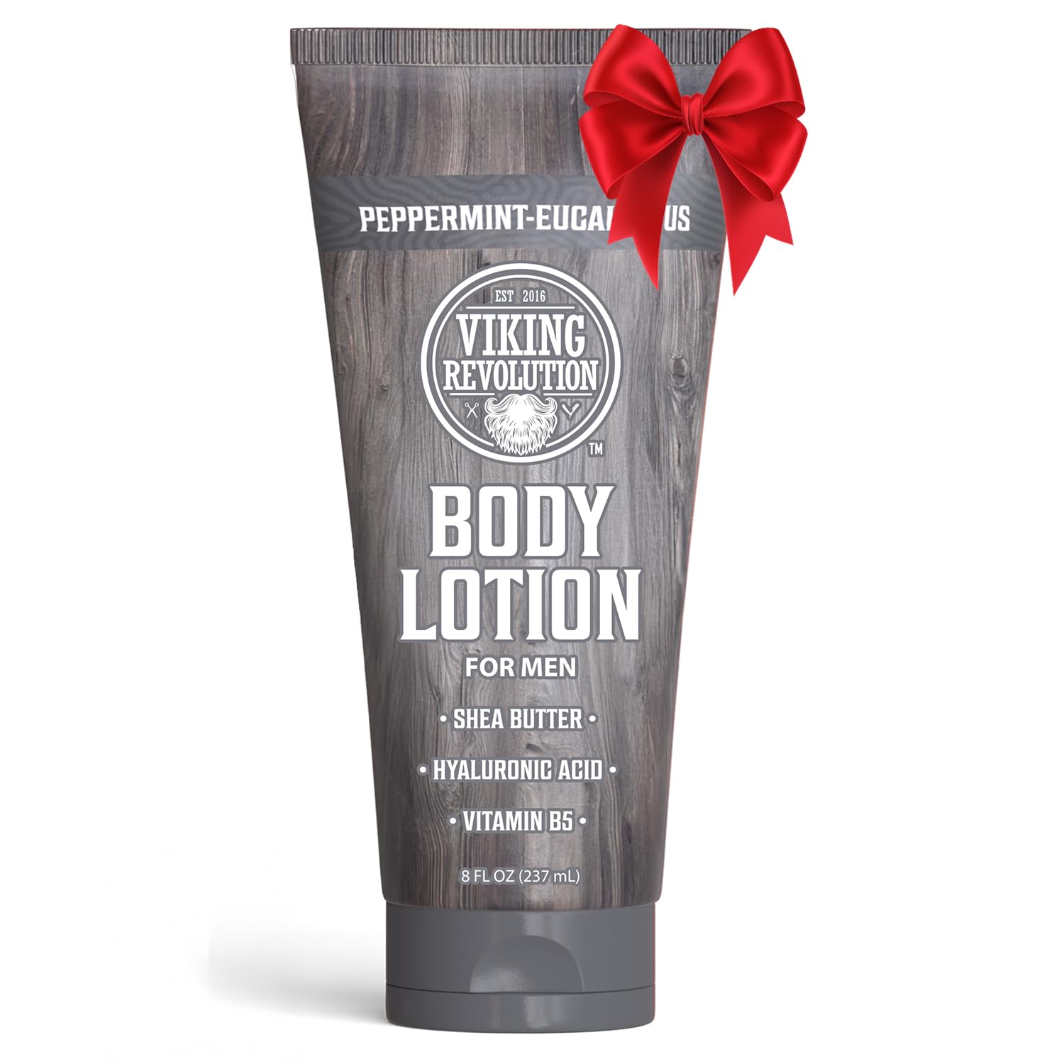 Viking Revolution Peppermint Eucalyptus Body Lotion for Men –Mens Lotion for Dry Skin with Shea Butter, Hyaluronic Acid and Vit B5 –Nourishing Mens Body Lotion for Hydrated and Smooth Skin(8oz,1 Pack)