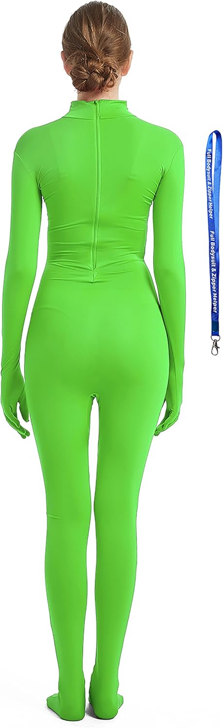 Full Bodysuit Include Zipper Helper Womens Costume Without Hood Spandex Zentai Unitard Body Suit - Image 2