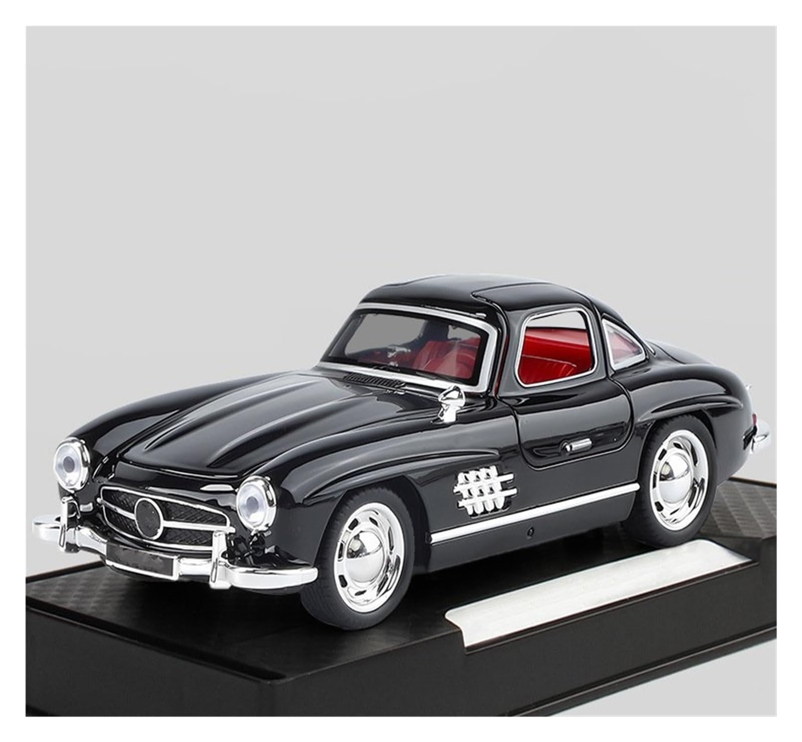 BANKOTO Diecast Car 1:32 For Benz 300 SL Alloy Die Casting Model Car Ornaments Collectible(Black)