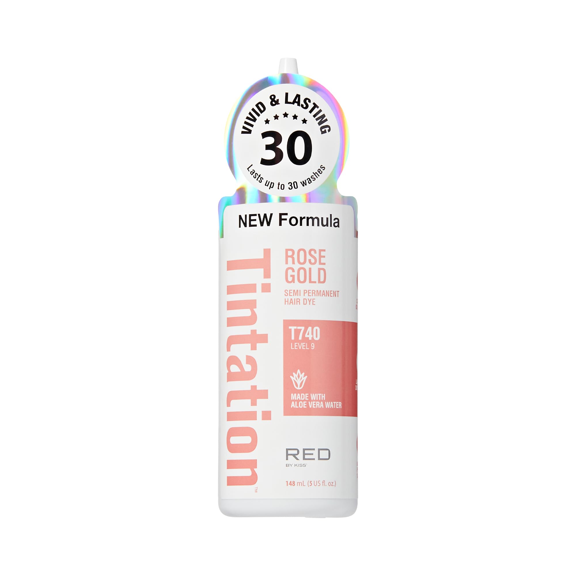 Kiss Tintation Semi-Permanent Hair Color 5 Ounce, T740 Rose Gold