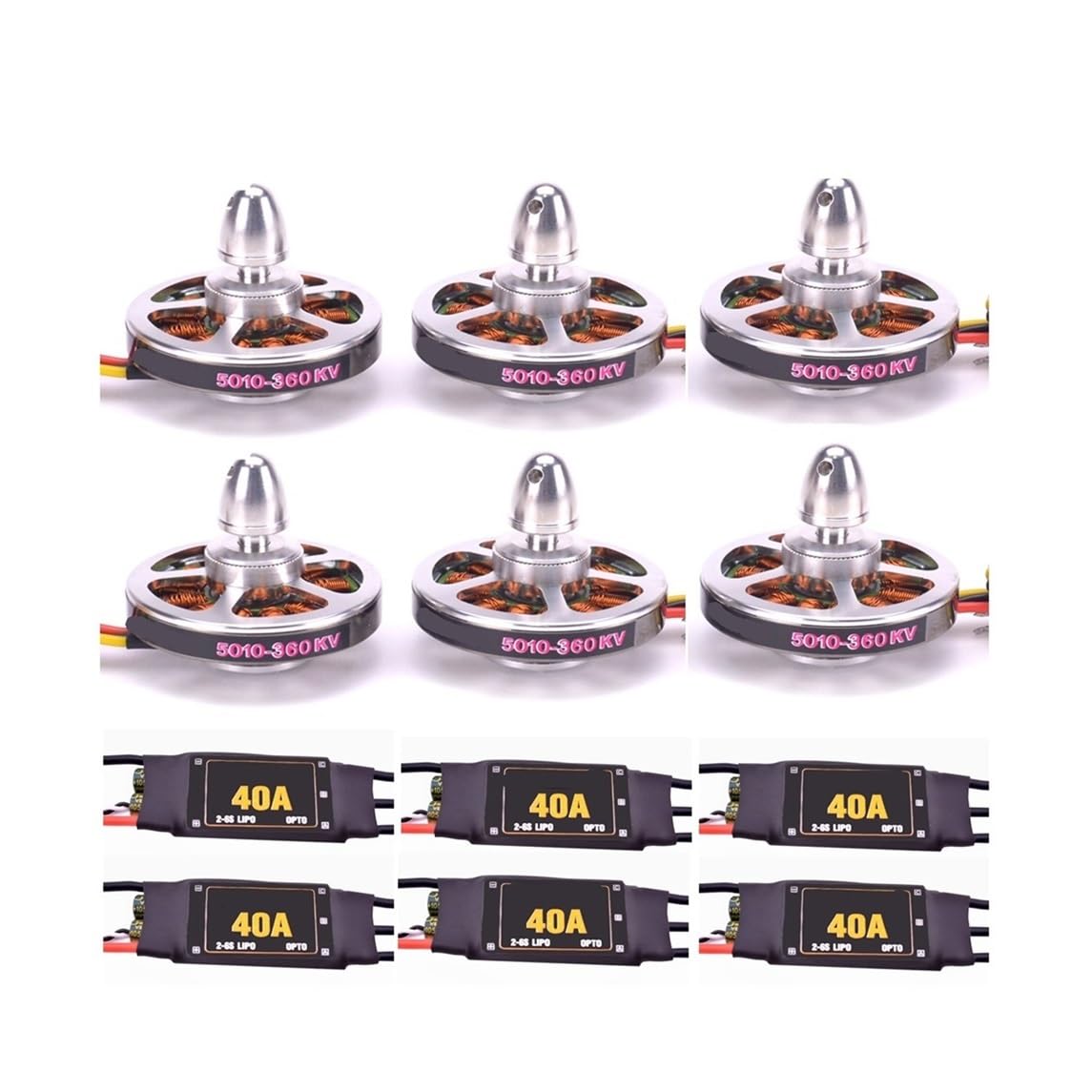 Moteurs 5010 360KV a fort couple avec variateurs 40A pour multirotor