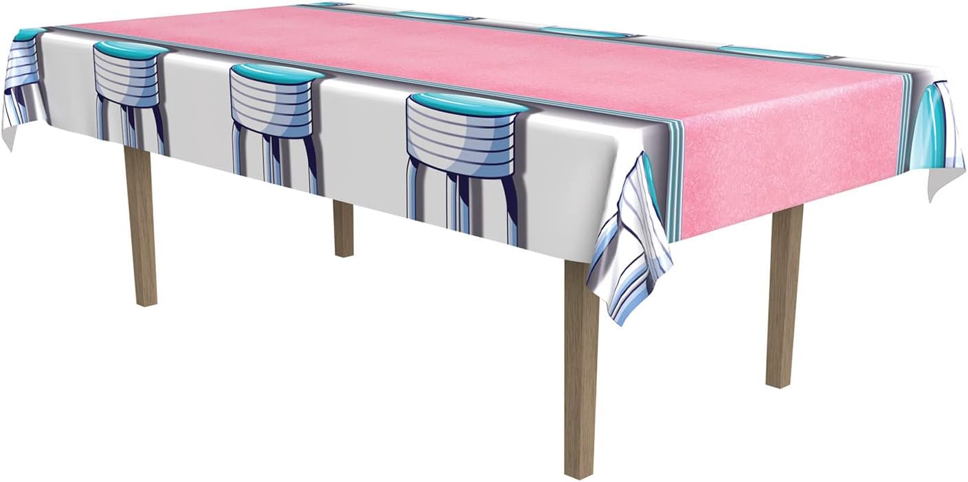 Soda Shop Stools Tablecover
