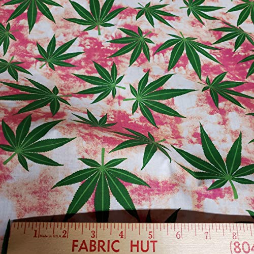 Premium 58-Inch Mari J Multi-Color Cannabis Cotton Fabric by The Yard for Creative Crafts 3 Premium 58-Inch Mari J Multi-Color Cannabis Cotton Fabric by The Yard for Creative Crafts - Image 2