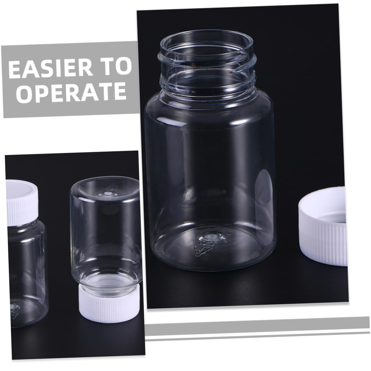IMIKEYA 22 Botellas de Viaje de Plástico Transparente Tapa y Boca Ancha, 80 Ml, Resistentes y Multipropósito para Líquidos y Medicamentos en Viajes