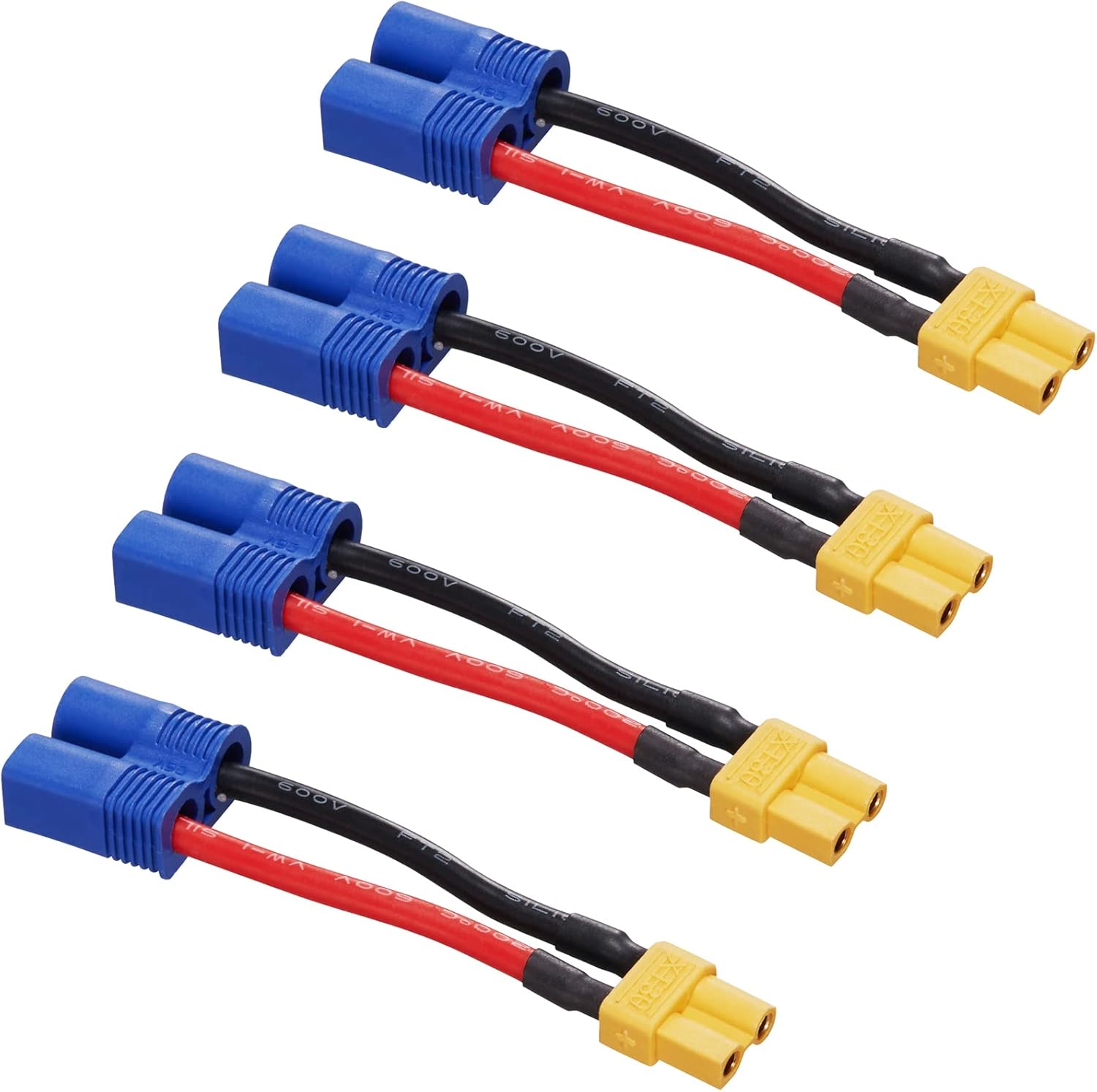 EC5 Male to XT30 Female Connector Adapter, 4pcs
