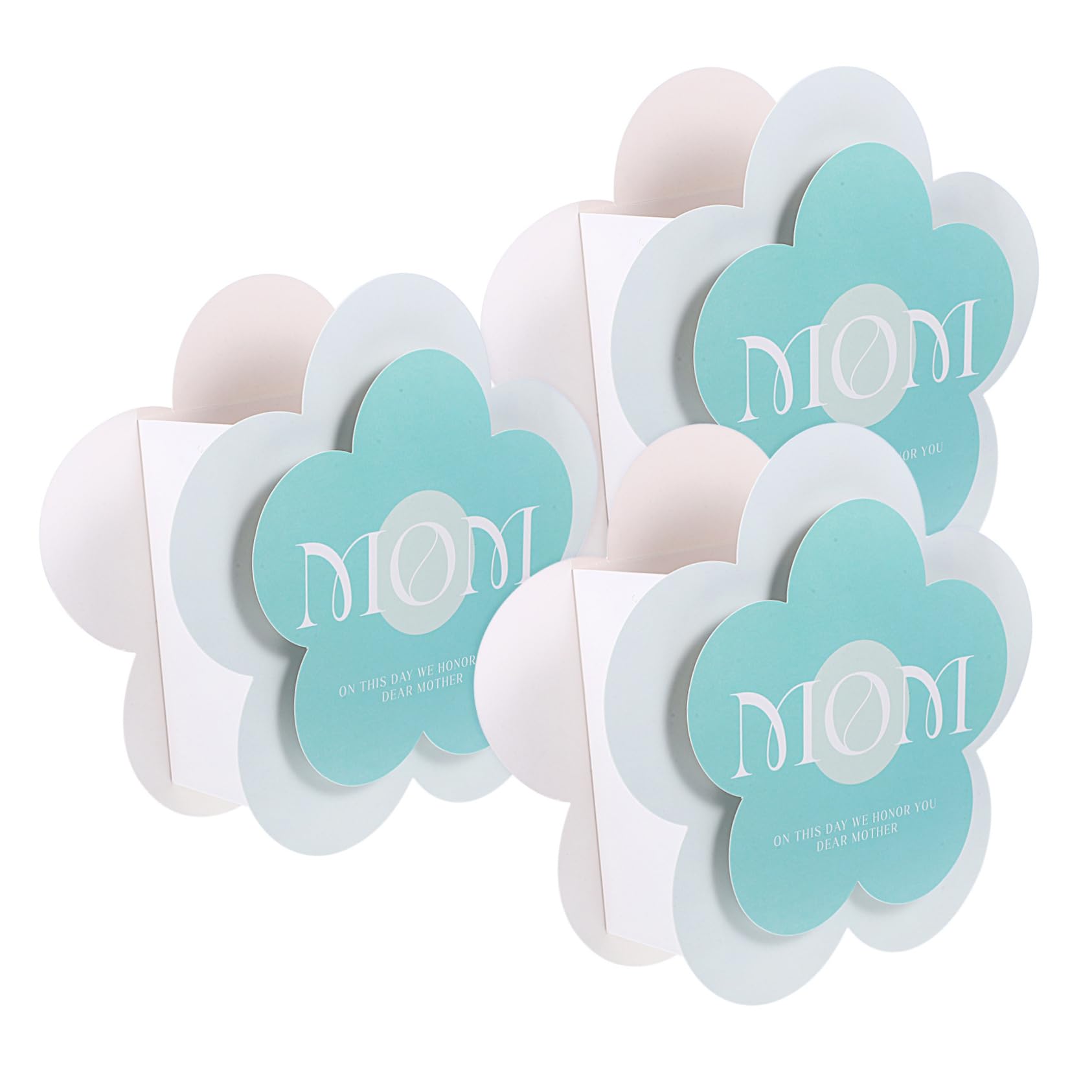 MOLUCKFU 3pcs Floral Paper Bags Multi-functional Handheld Present Storage Pouches for Mother Day Decorative Bouquet Wrapping Bags Reusable Present Packaging Portable Present Box