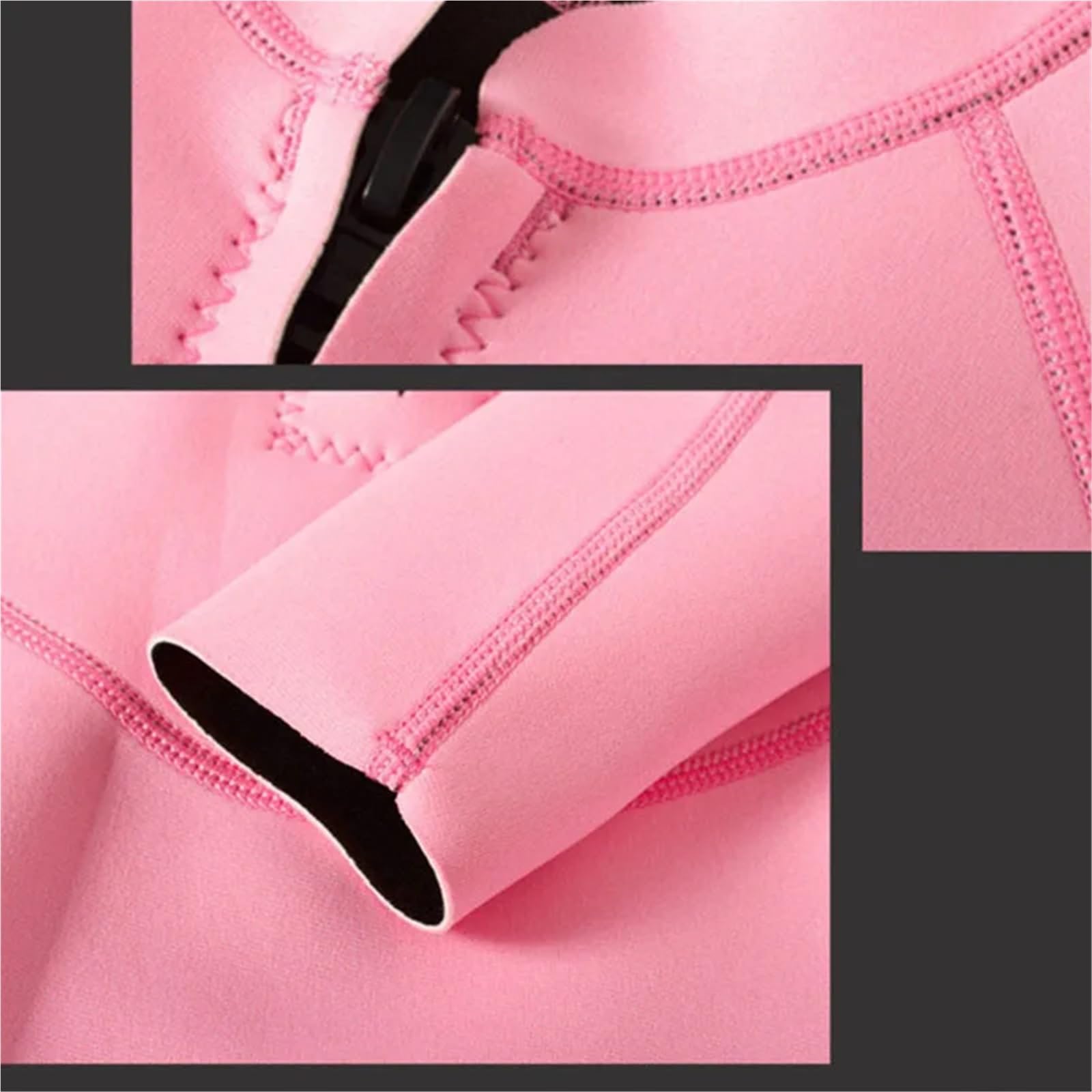 Mutino da Sub Muta da Sub da Donna in Neoprene da 2 Mm Attrezzatura da Sub Rosa Costume da Bagno A Maniche Lunghe Costume da Bagno da Surf Muta da Snorkeling(Pink,M)