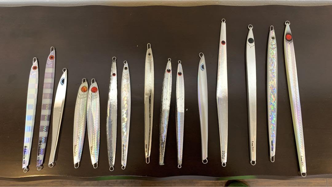 ジギング明石シルバージグタチパターンロングジグ青物新品中古