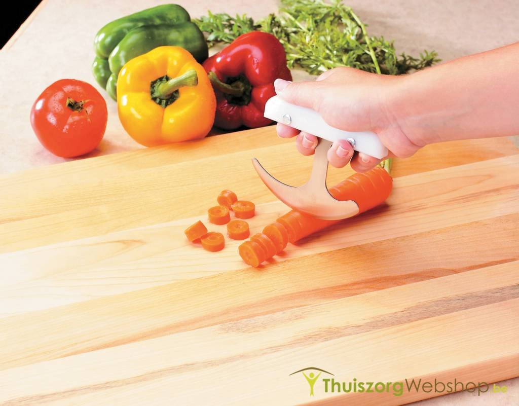 Patterson medical - Cuchillo de verduras (mango en t, basculante, para personas con movilidad reducida)