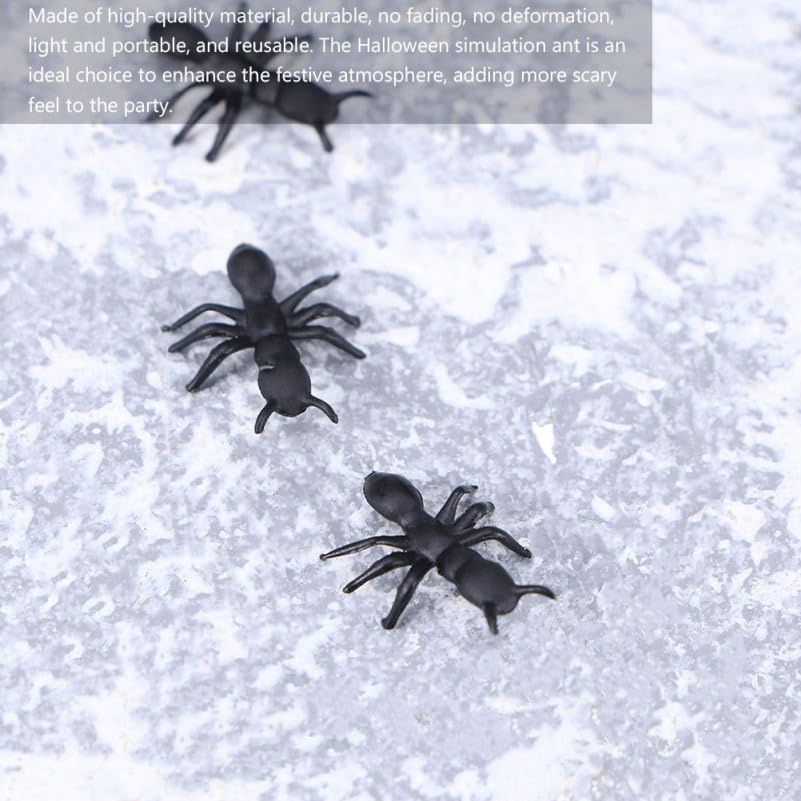 ibasenice Halloween Simulation Ants 100Pcs Plastic Fake Ant Toys Realistic Prank Decorations for Table Indoor Outdoor Party - Image 4