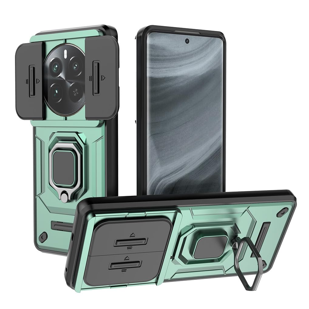 Lustree Back Cover Shockproof Military Anti-Drop Case with 360° Metal Bracket and Sliding Camera Cover Case for Realme NARZO 70 5G / NARZO 70 Pro/Realme P1 5G - Green (B0DDY2FXH9) Amazon Price History, Amazon Price Tracker