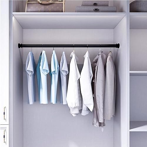 Barra de cortina de ducha, cabezal ovalado, barra para colgar ropa, barra extensible de tensión de ducha para cortinas, barra para colgar en la