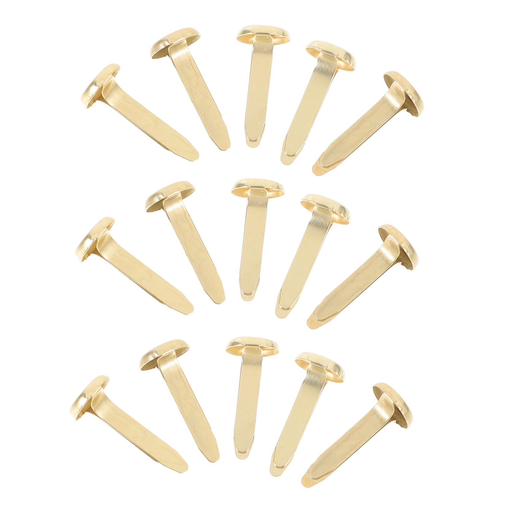 Housoutil Metal Paper Fasteners 100pcs Round Brads Brad Fasteners for Paper Crafts