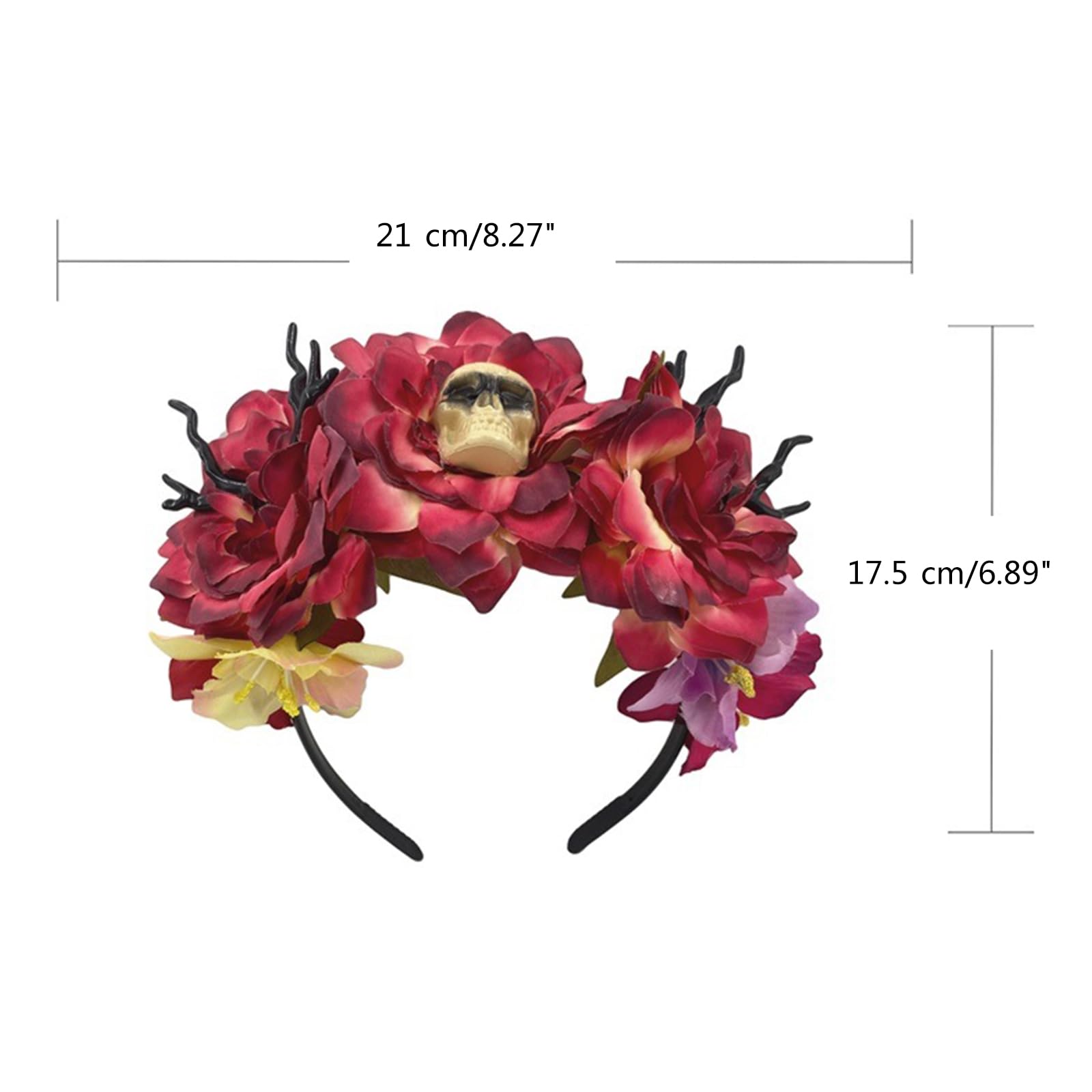 Copricapo con teschio corvino per il Dia de Muertos