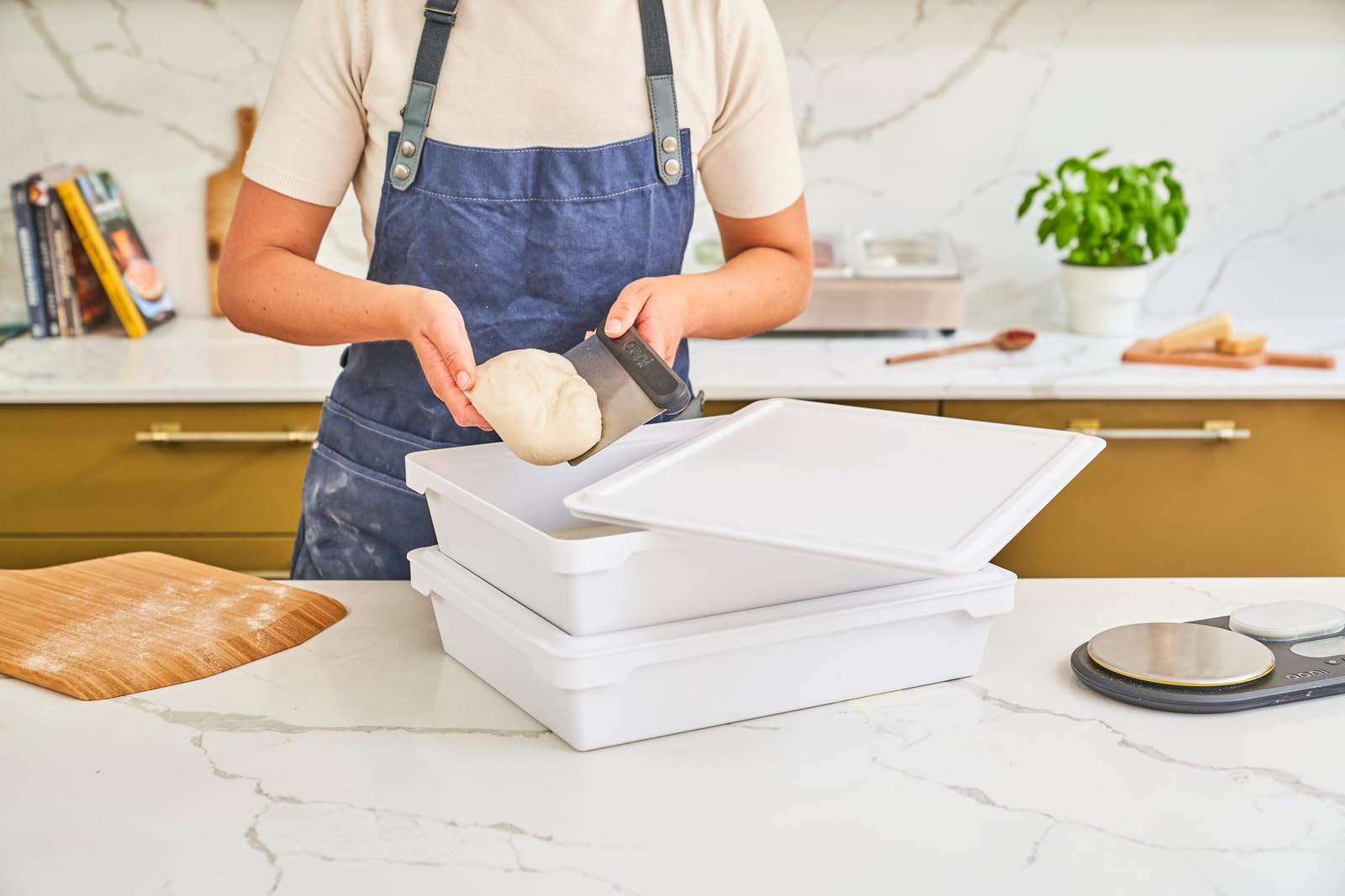 Ooni Pizzateig-Gärschalen, zwei stapelbare Boxen, passend für 12 x 250 g Teigbälle, Pizza-Zubehör, Teigschutzbehälter, Aufbewahrung