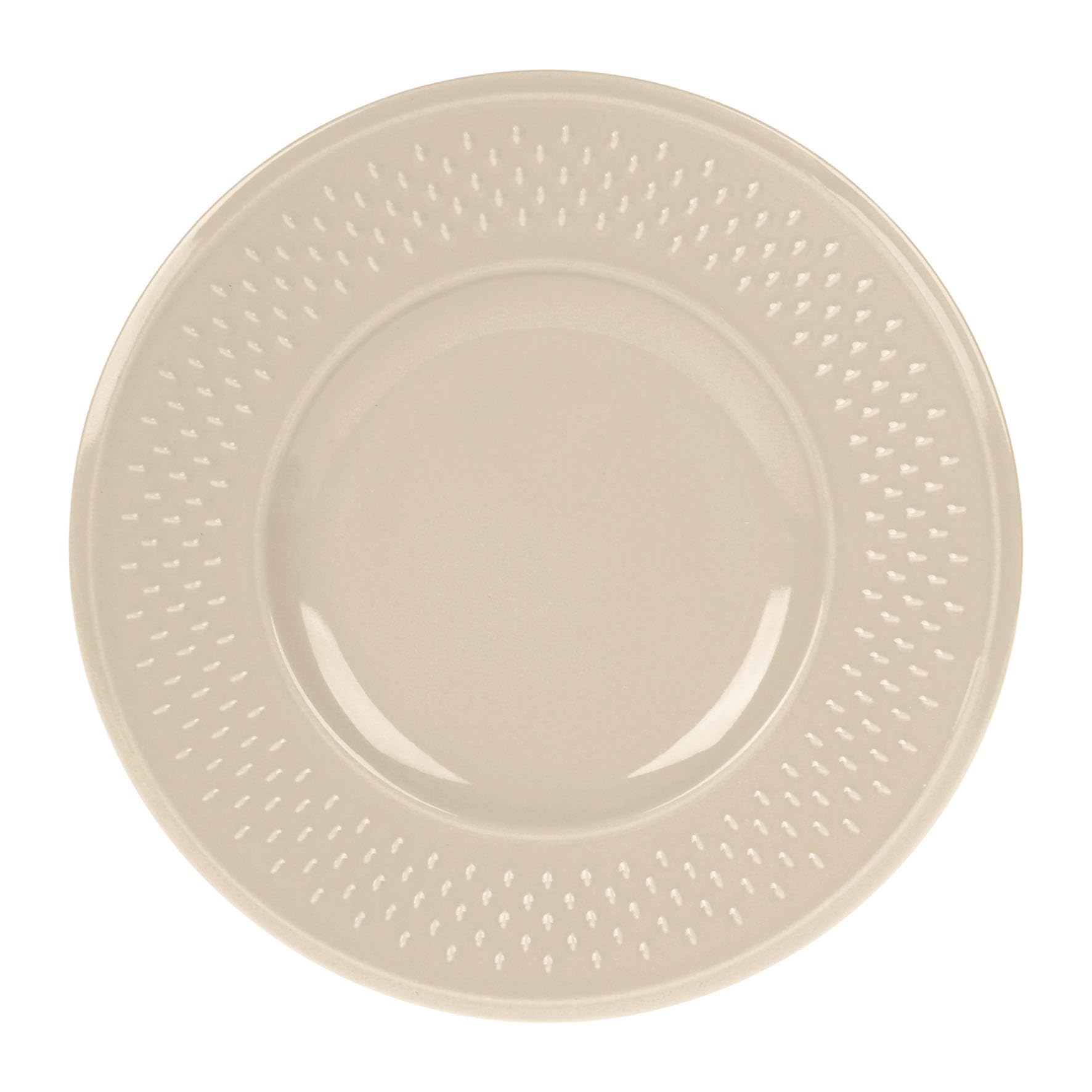 GENEVIEVE LETHU 545269 - Juego de 6 platos de postre (grano de arroz, 21 cm), color marrón