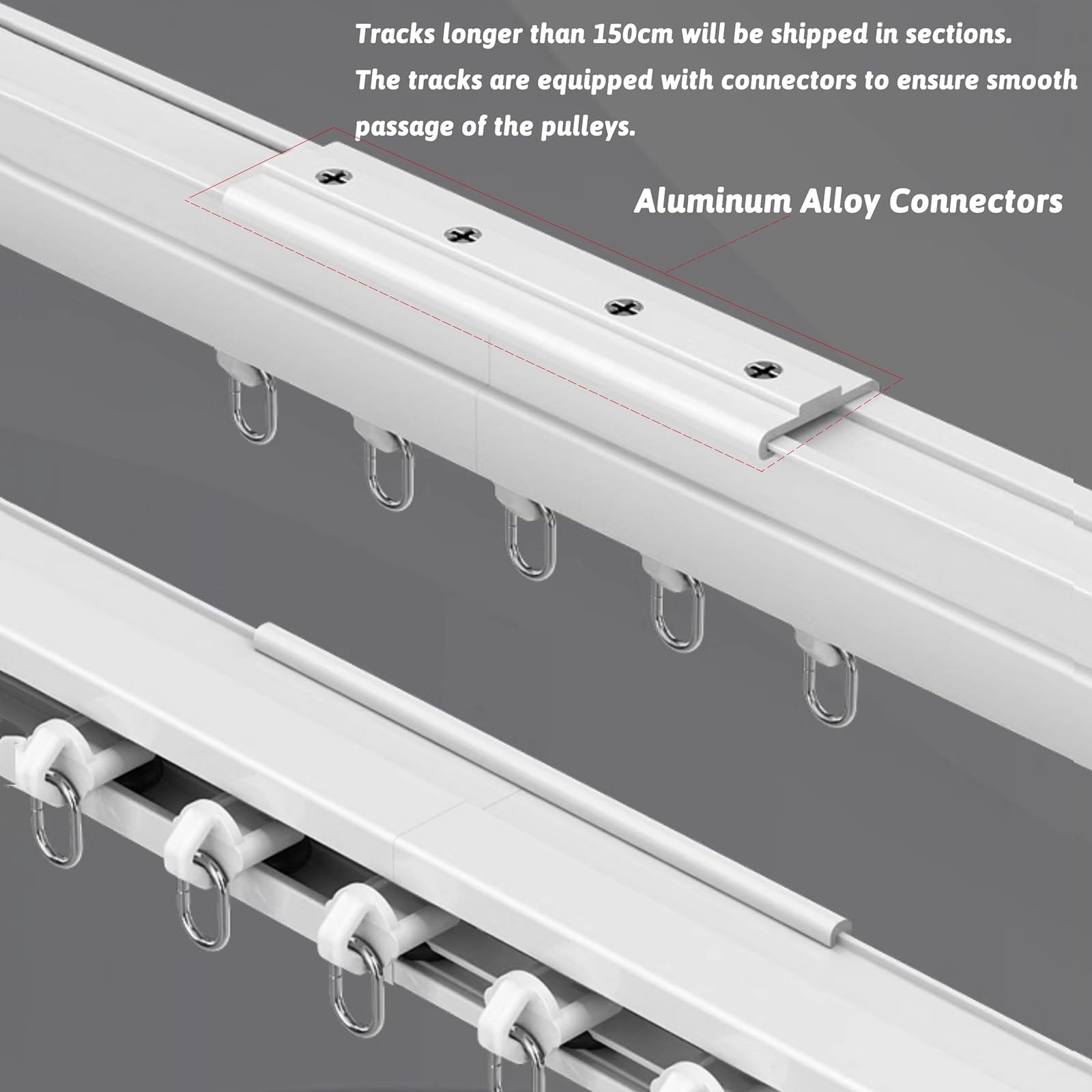 Elastyczna aluminiowa szyna do zasłon do zatoki i sufitu, czarny pręt 300 cm do podziałów pomieszczeń i zasłon prysznicowych - łatwy montaż, stylowy design, trwały i wszechstronny