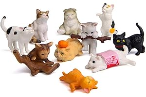 10 Pcs Deluxe Schleich Cats Playset: Captivating Feline Figurines for Playful Pursuits