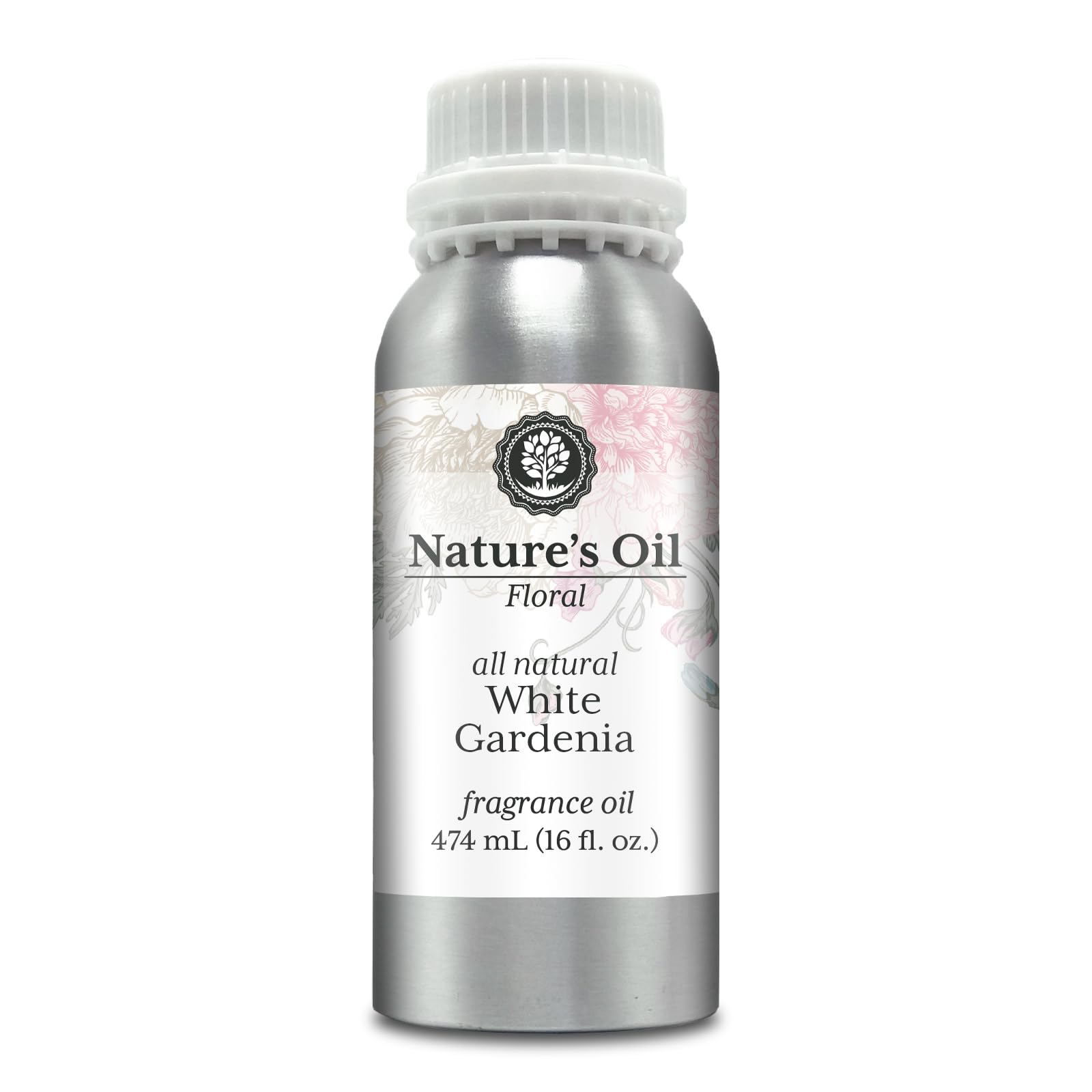 Nature's Oil All Natural White Gardenia Fragrance Oil, 16oz, 100% Natural, Phthalate, Paraben, SLS + SLES Free, 100% Vegan, Cruelty Free