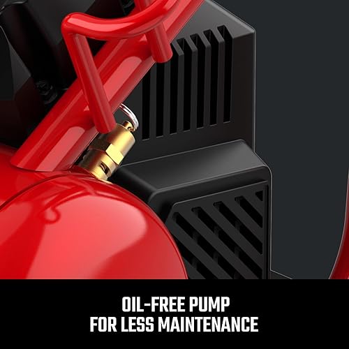 Miniatura 6 de CRAFTSMAN Compresor de aire, compresor de aire portátil de 2 galones, 13 HP máximo 125 PSI sin aceite, peso ligero con kit de accesorios de 10 piezas